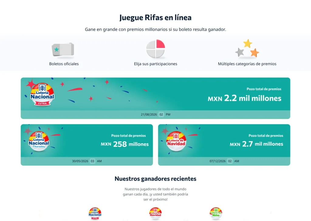 Su interfaz ideal para rifas